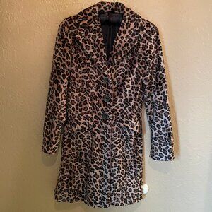 Jeune Roma 90's Leopard plush faux fur coat